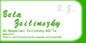 bela zsilinszky business card